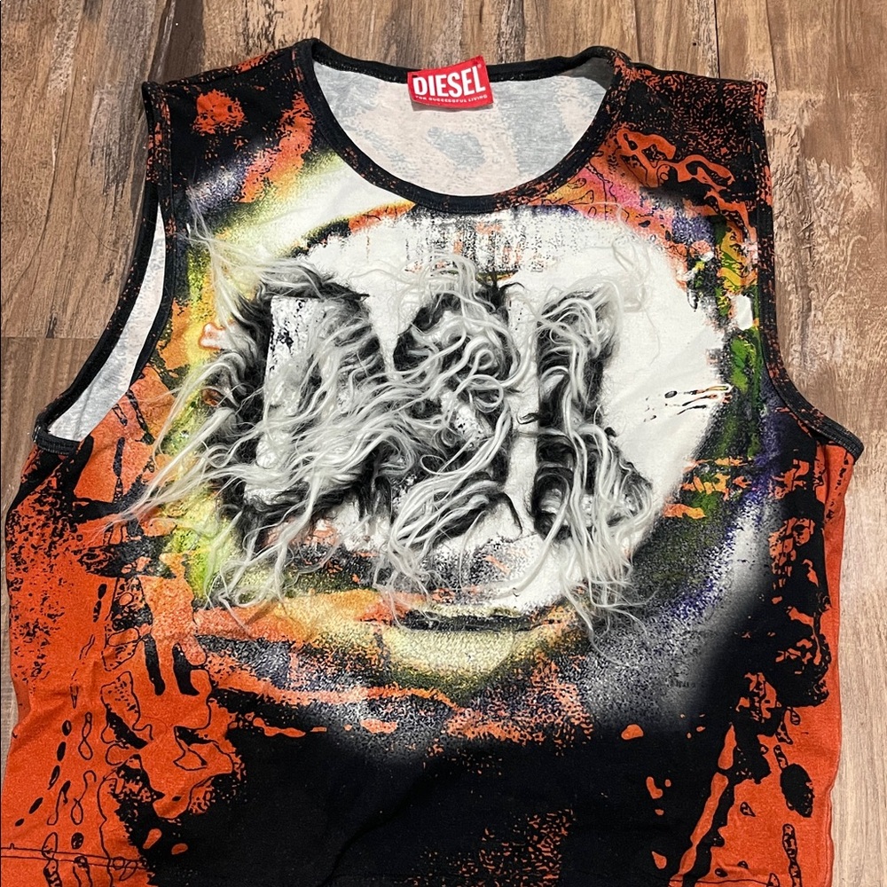 Diesel Multicolor Graphic Tank Top